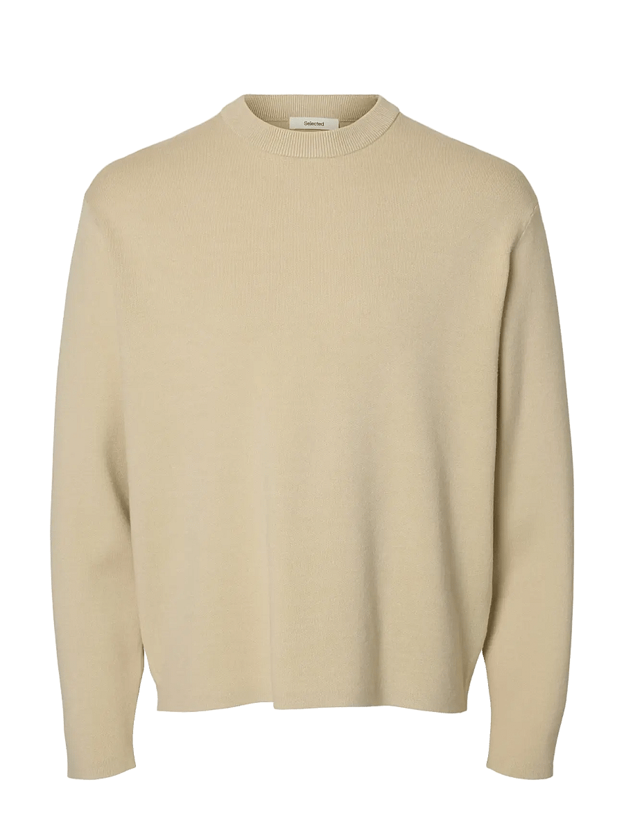 Selected - SLHTELLER FN RELAXED CREW NECK NOOS - rundhals - oatmeal - 1