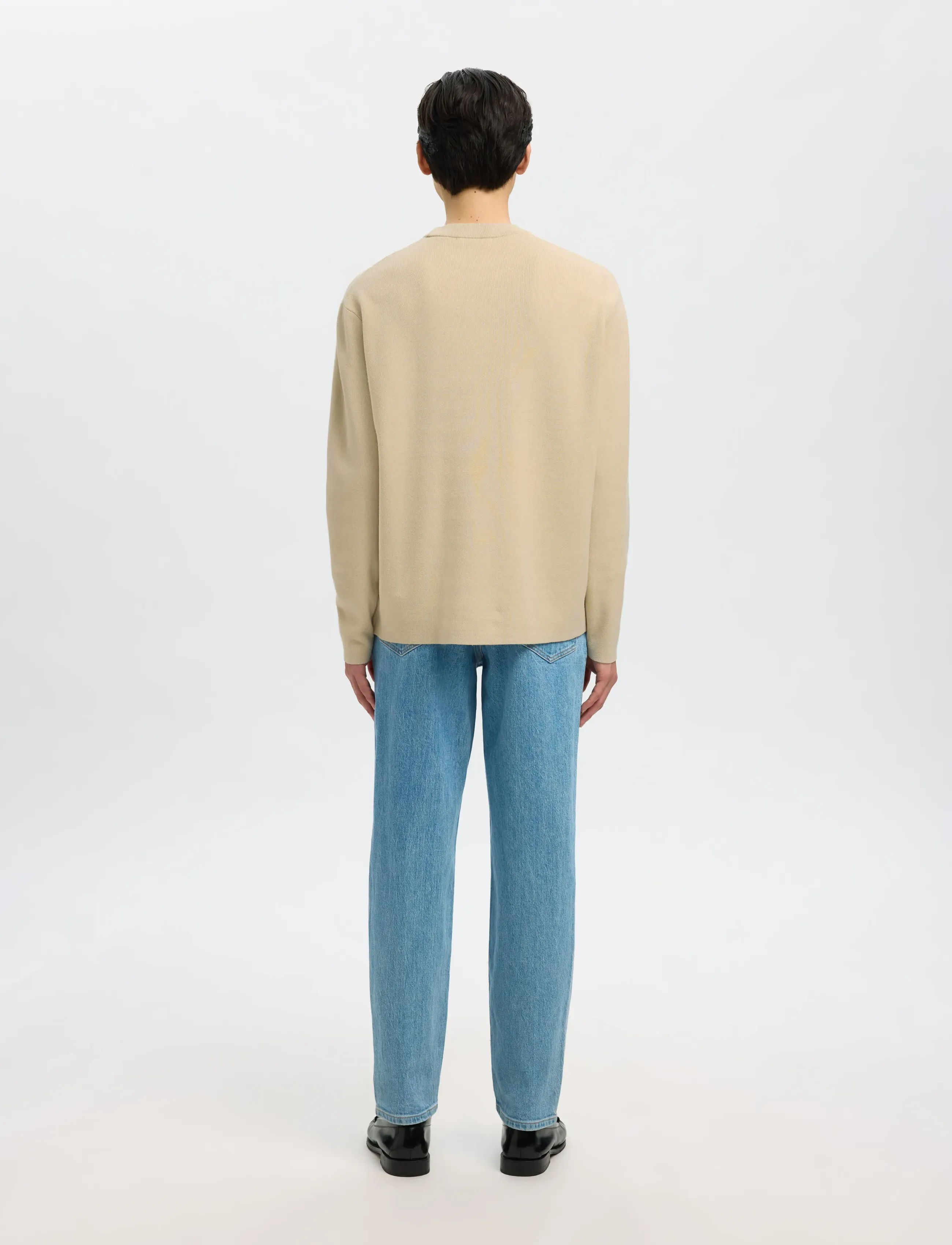 Selected - SLHTELLER FN RELAXED CREW NECK NOOS - rund hals - oatmeal - 2