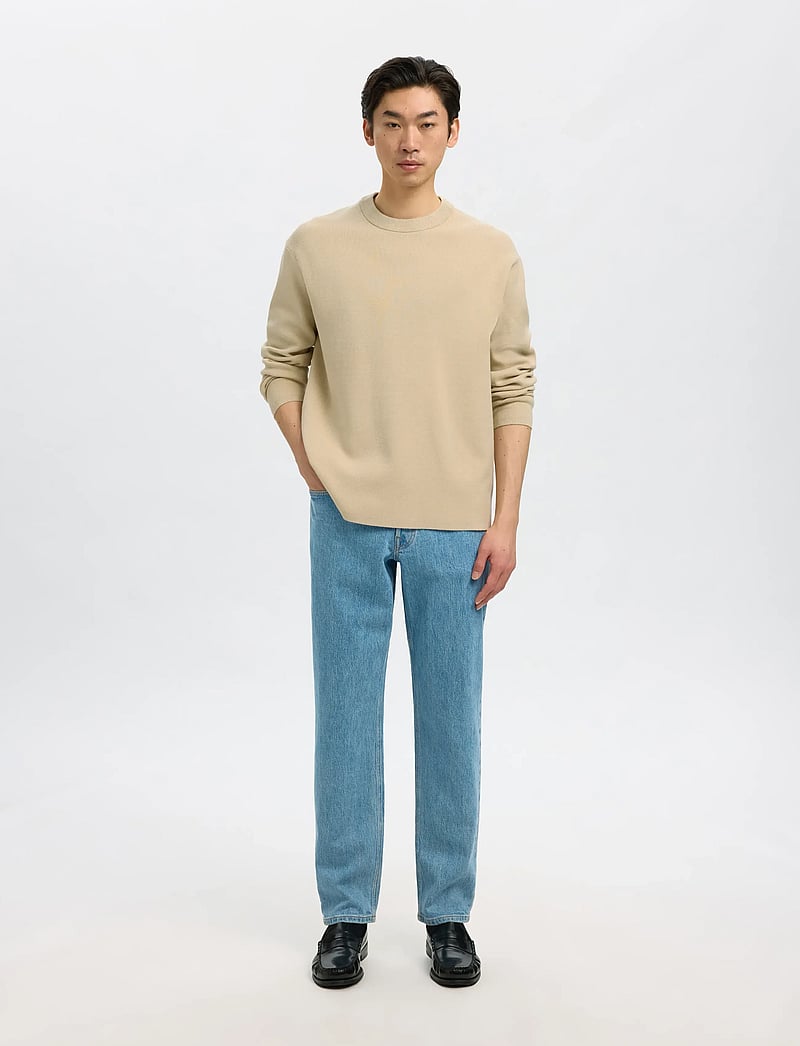 Selected - SLMTELLER FN CREW NECK NOOS - rundhalsad - oatmeal - 3