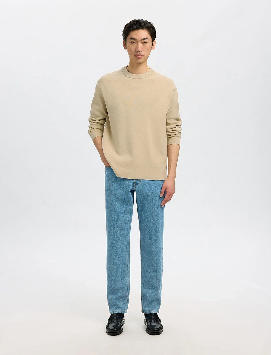 Selected - SLHTELLER FN RELAXED CREW NECK NOOS - rundhals - oatmeal - 3