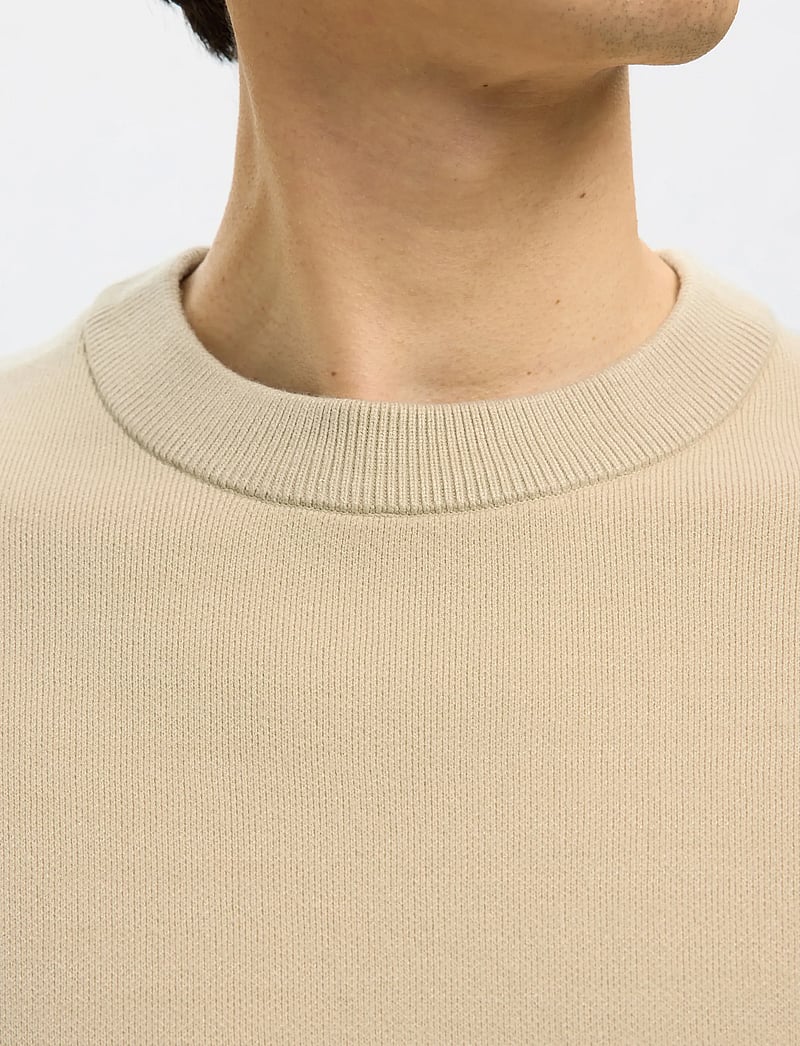 Selected - SLMTELLER FN CREW NECK NOOS - rundhalsad - oatmeal - 5