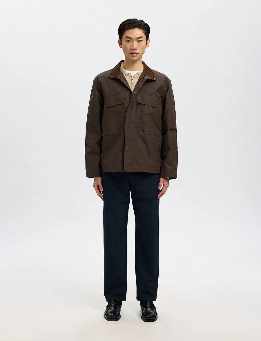 Selected - SLMTELLER FN HALF ZIP POLO NOOS - long-sleeved knitted polos - oatmeal - 5