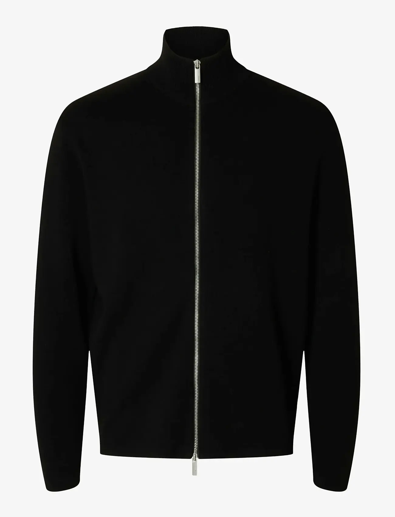 Selected - SLMTELLER FN ZIP CARDIGAN NOOS - cardigans - black - 1