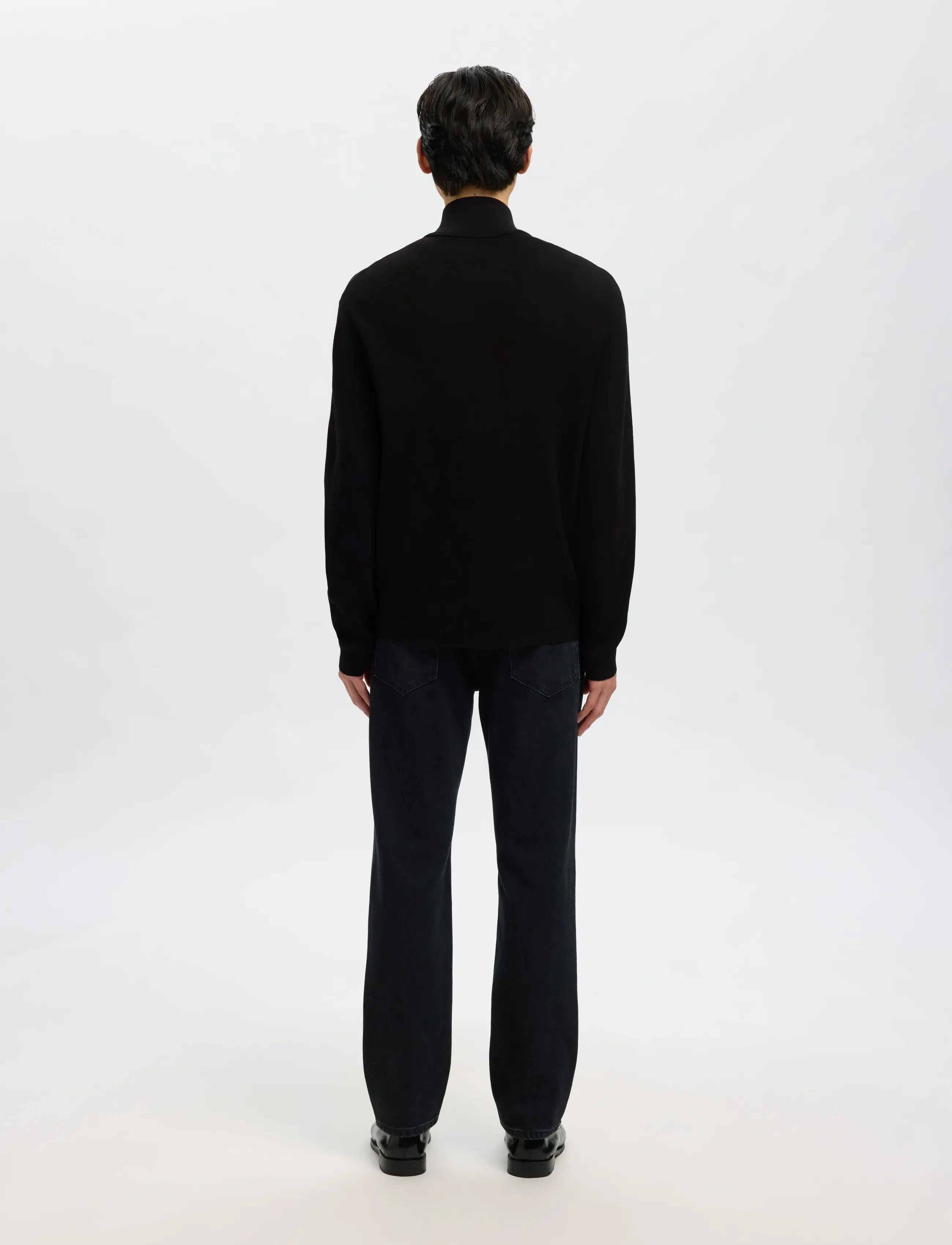 Selected - SLMTELLER FN ZIP CARDIGAN NOOS - koftor - black - 2