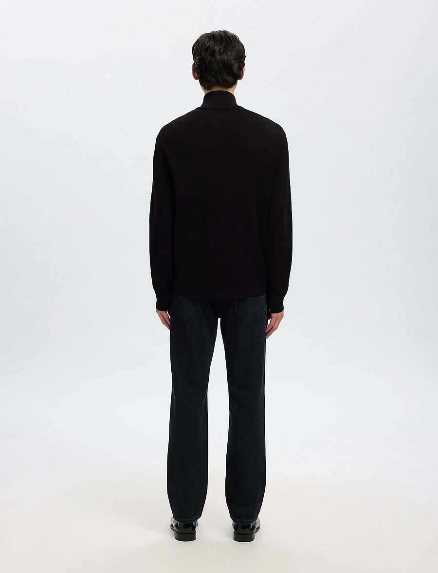 Selected - SLMTELLER FN ZIP CARDIGAN NOOS - strickjacken - black - 2