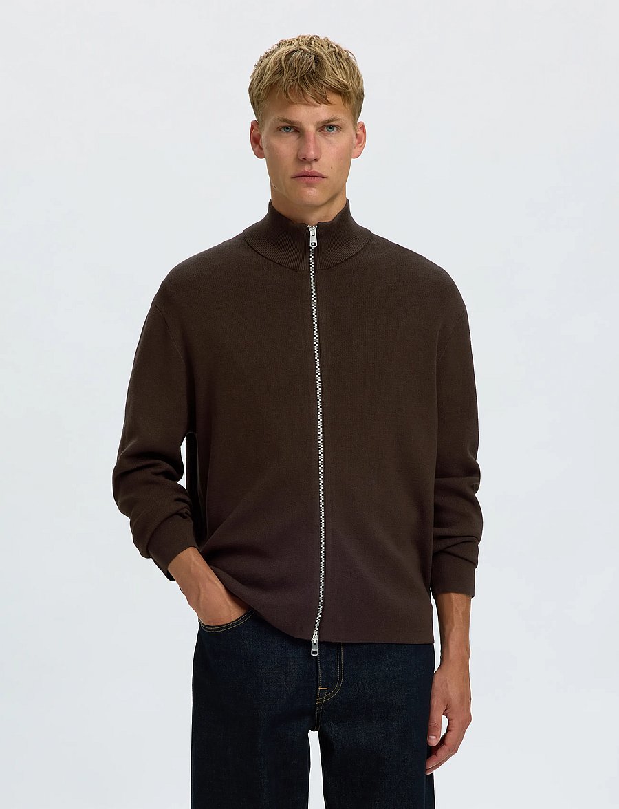 Selected - SLMTELLER FN ZIP CARDIGAN NOOS - kardiganid - delicioso - 0