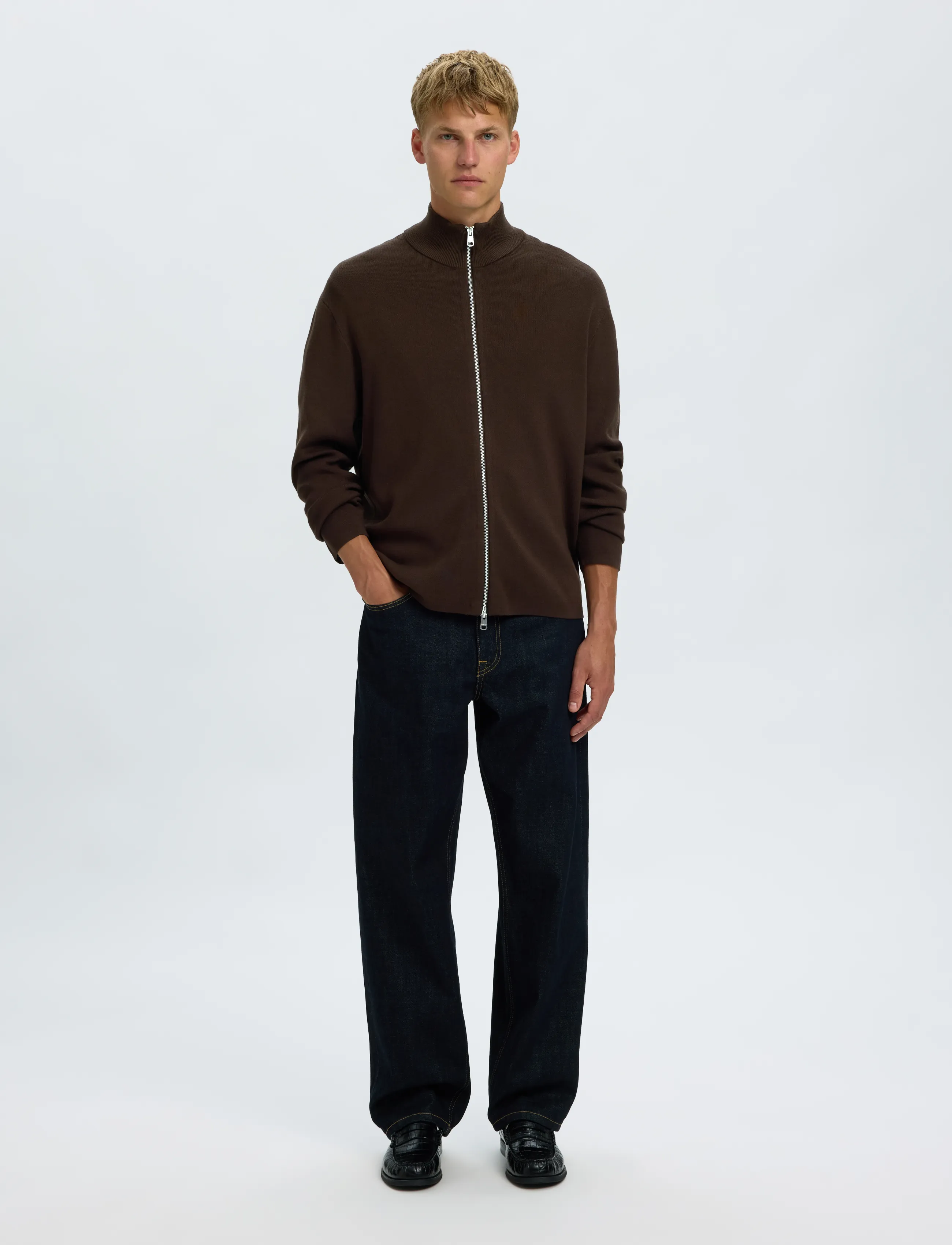 Selected - SLMTELLER FN ZIP CARDIGAN NOOS - koftor - delicioso - 3