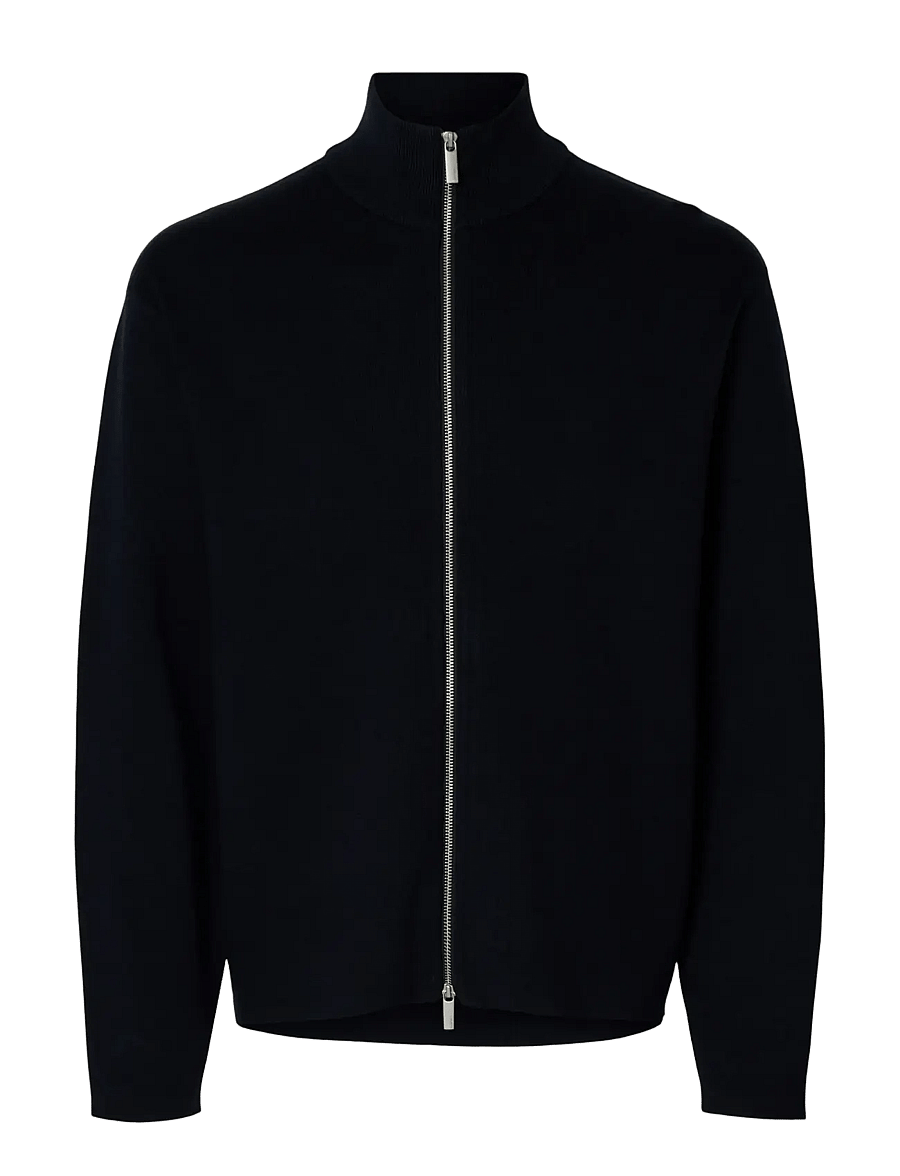 Selected - SLMTELLER FN ZIP CARDIGAN NOOS - kardiganid - sky captain - 1