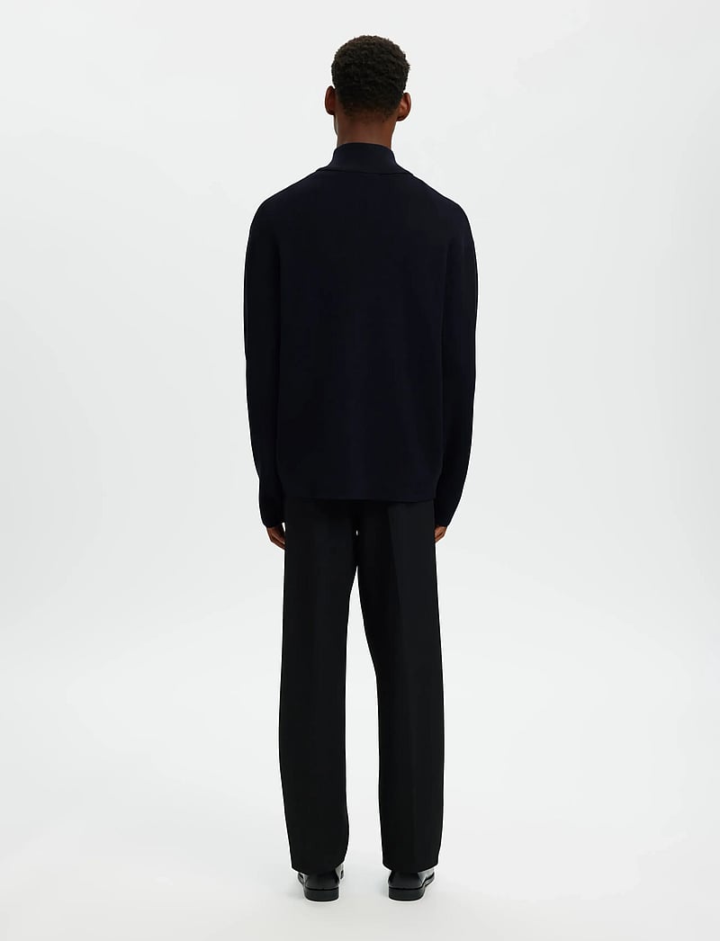 Selected - SLHTELLER FN RELAXED ZIP CARDIGAN NOOS - koftor - sky captain - 2