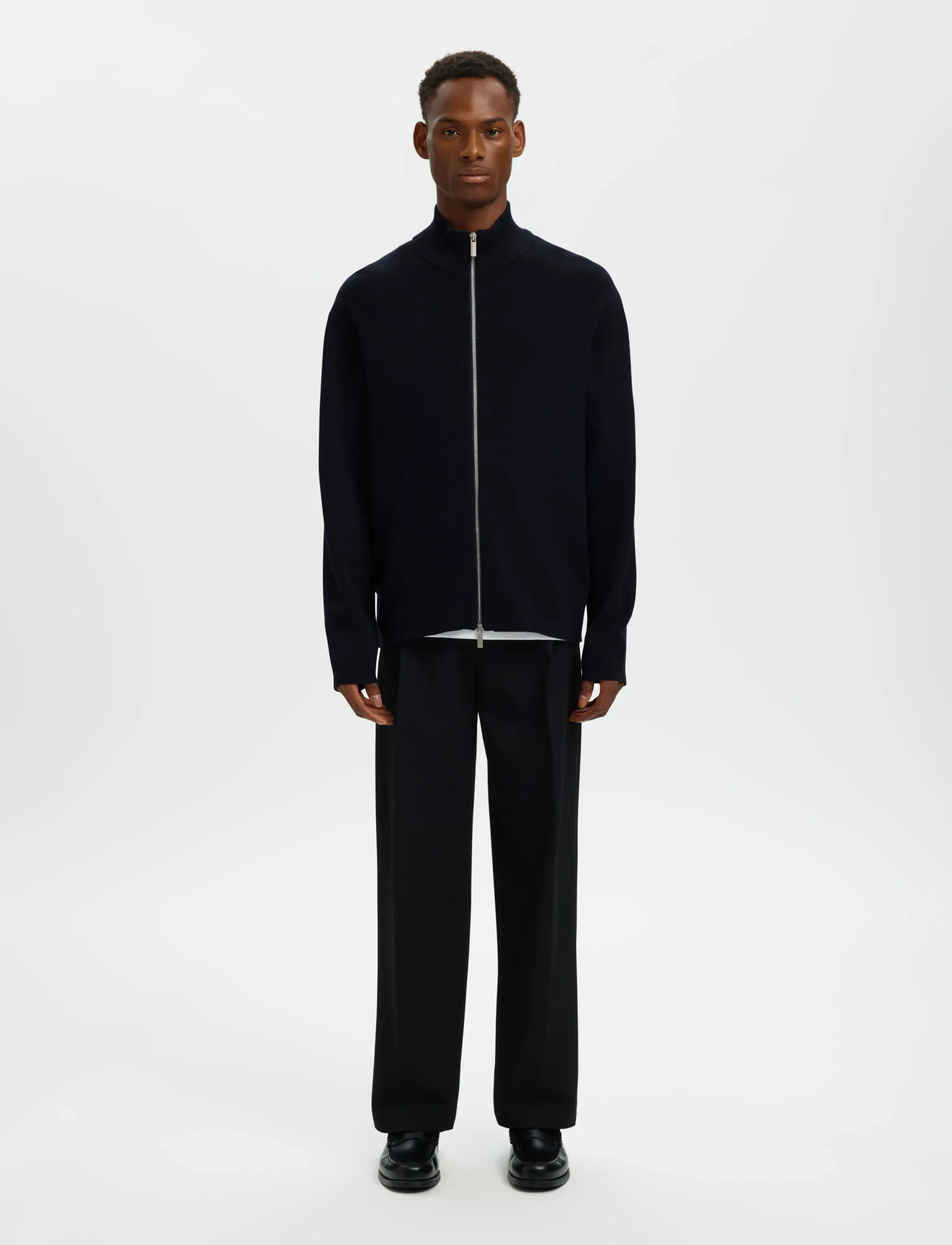 Selected - SLMTELLER FN ZIP CARDIGAN NOOS - cardigans - sky captain - 5