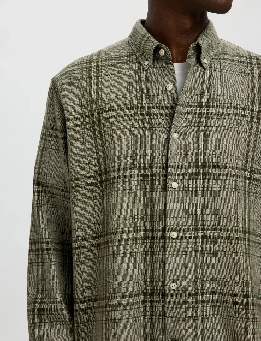 Selected - SLHREGNOAH MIX BDWN LS SHIRT CAMP - rutiga skjortor - forest night - 4