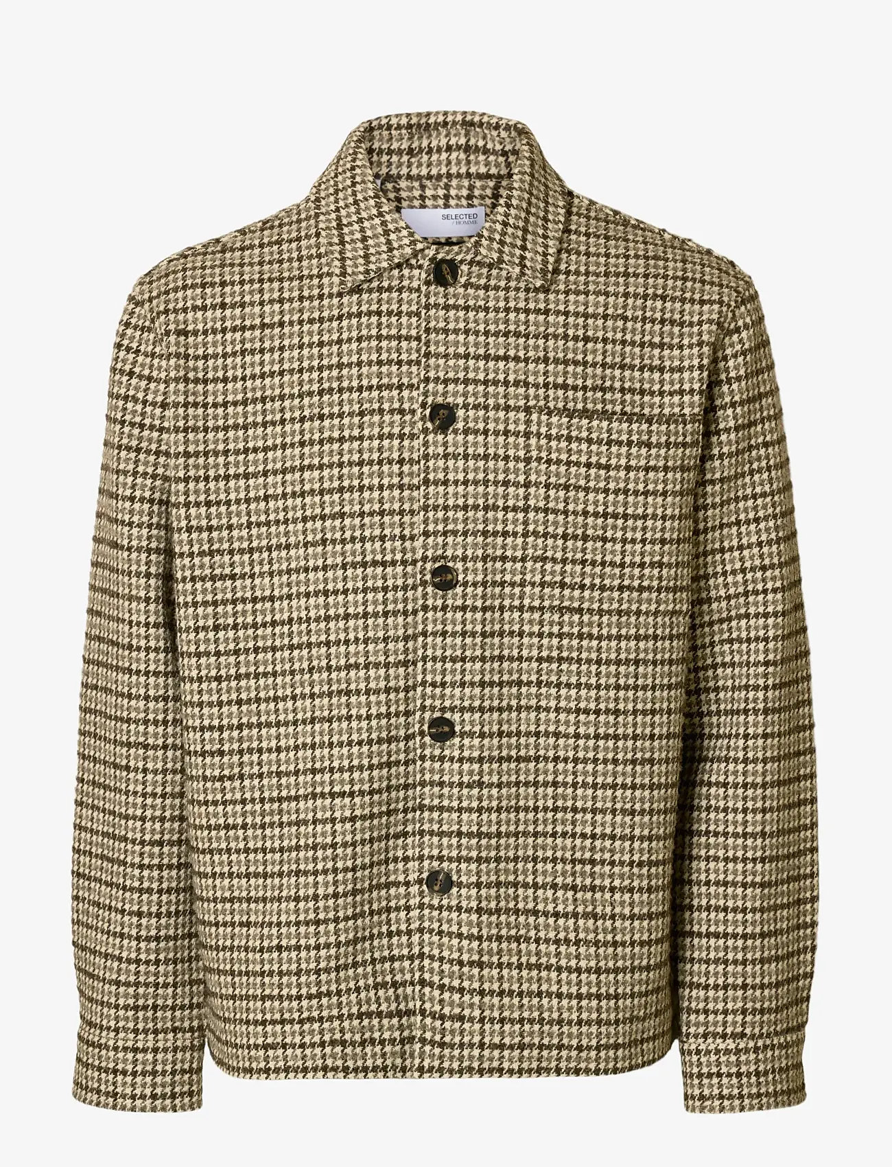Selected - SLHREGARI WOOL BLEND NF UNDYED OVERSHIRT - kollektioner - egret - 1