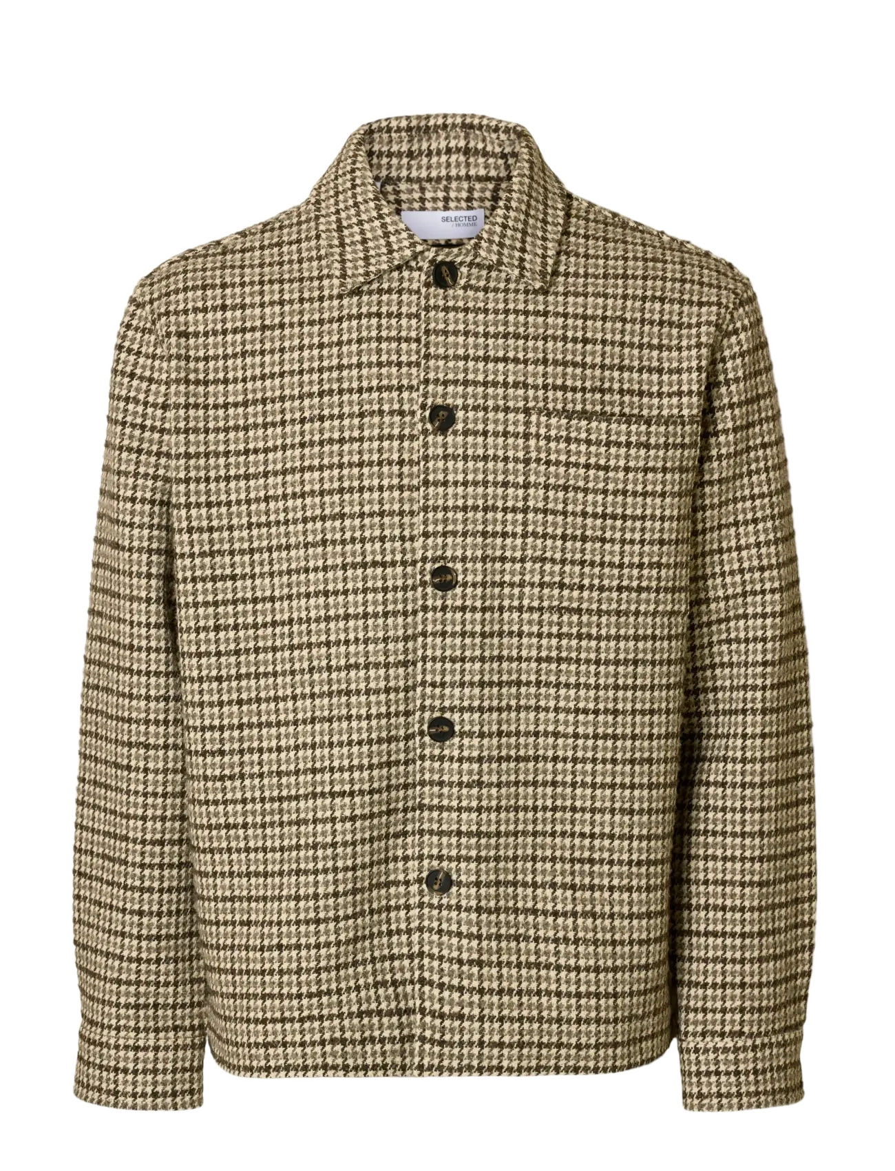 Selected - SLHREGARI WOOL BLEND NF UNDYED OVERSHIRT - osta olukorra järgi - egret - 1