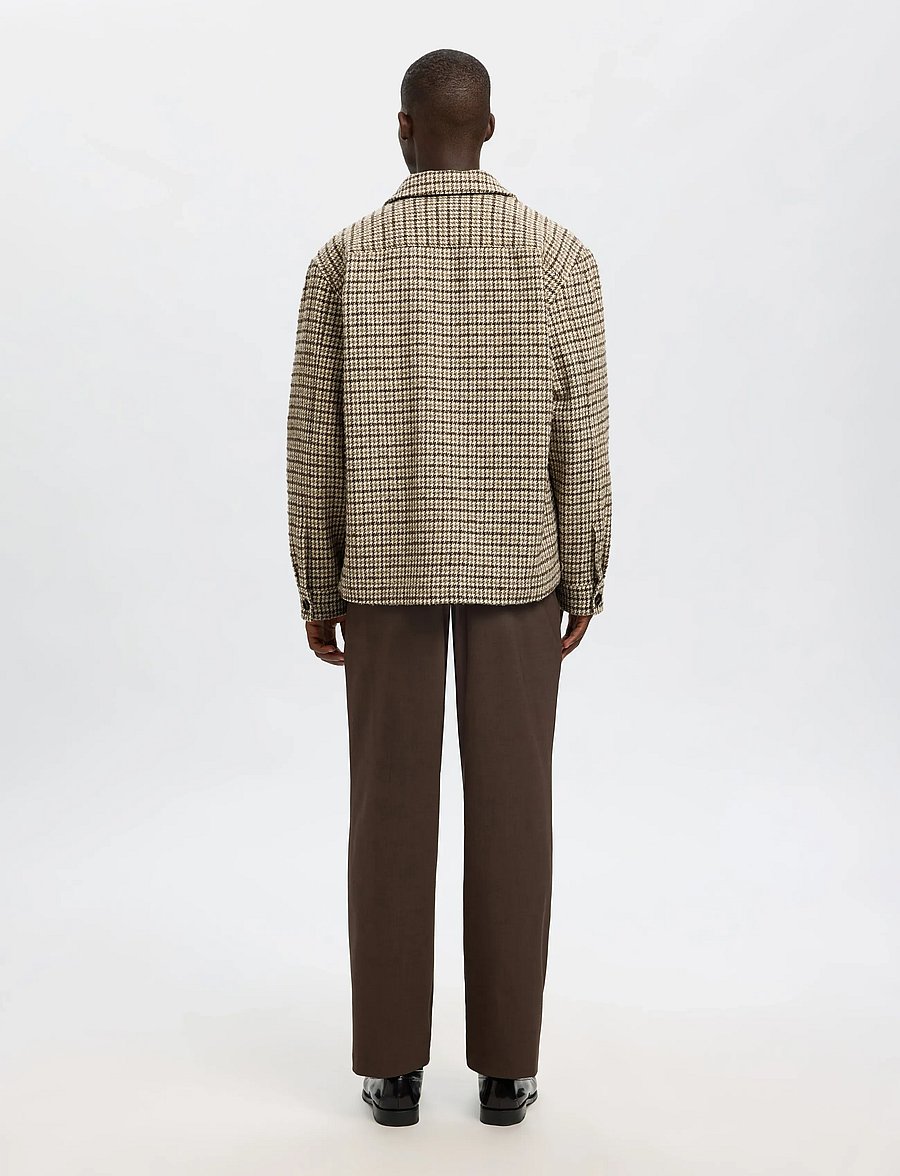 Selected - SLHREGARI WOOL BLEND NF UNDYED OVERSHIRT - osta olukorra järgi - egret - 2