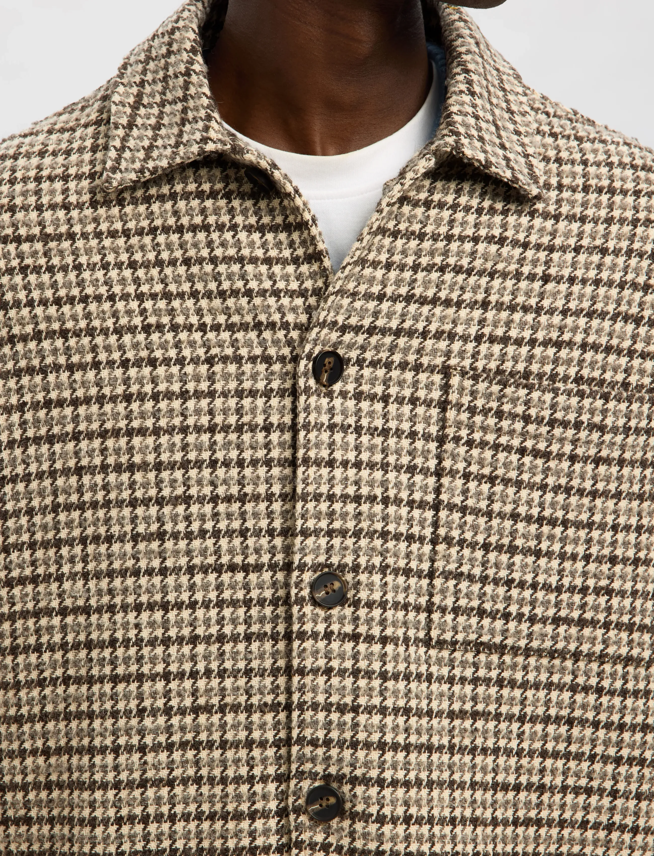 Selected - SLHREGARI WOOL BLEND NF UNDYED OVERSHIRT - osta olukorra järgi - egret - 3