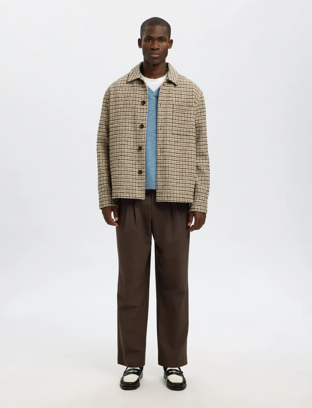 Selected - SLHREGARI WOOL BLEND NF UNDYED OVERSHIRT - kollektsioonid - egret - 5