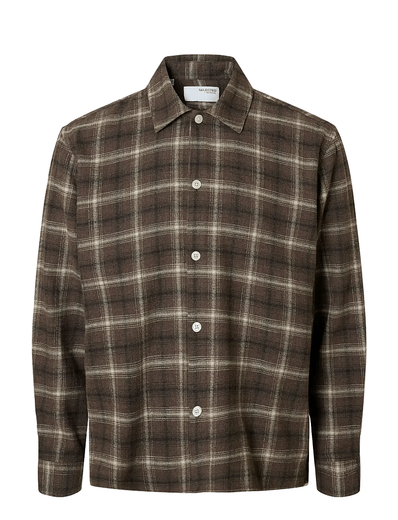 Selected - SLHRLXEDWIN CHECK LIGHT OVERSHIRT - checkered shirts - delicioso - 1