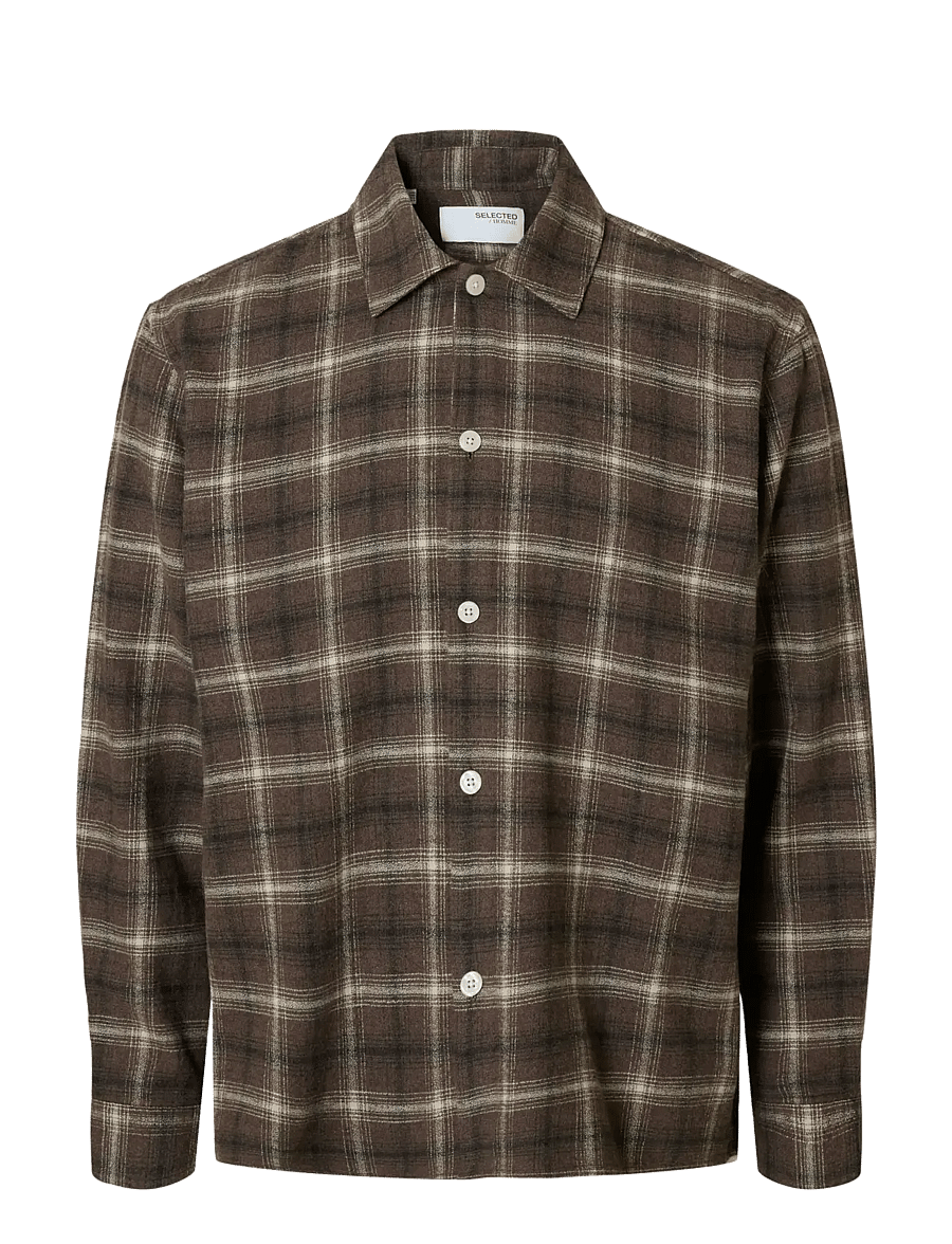 Selected - SLHRLXEDWIN CHECK LIGHT OVERSHIRT - delicioso - 1