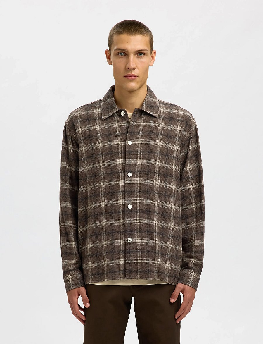 Selected - SLHRLXEDWIN CHECK LIGHT OVERSHIRT - delicioso - 0
