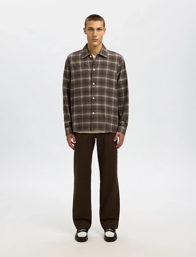 Selected - SLHRLXEDWIN CHECK LIGHT OVERSHIRT - checkered shirts - delicioso - 3