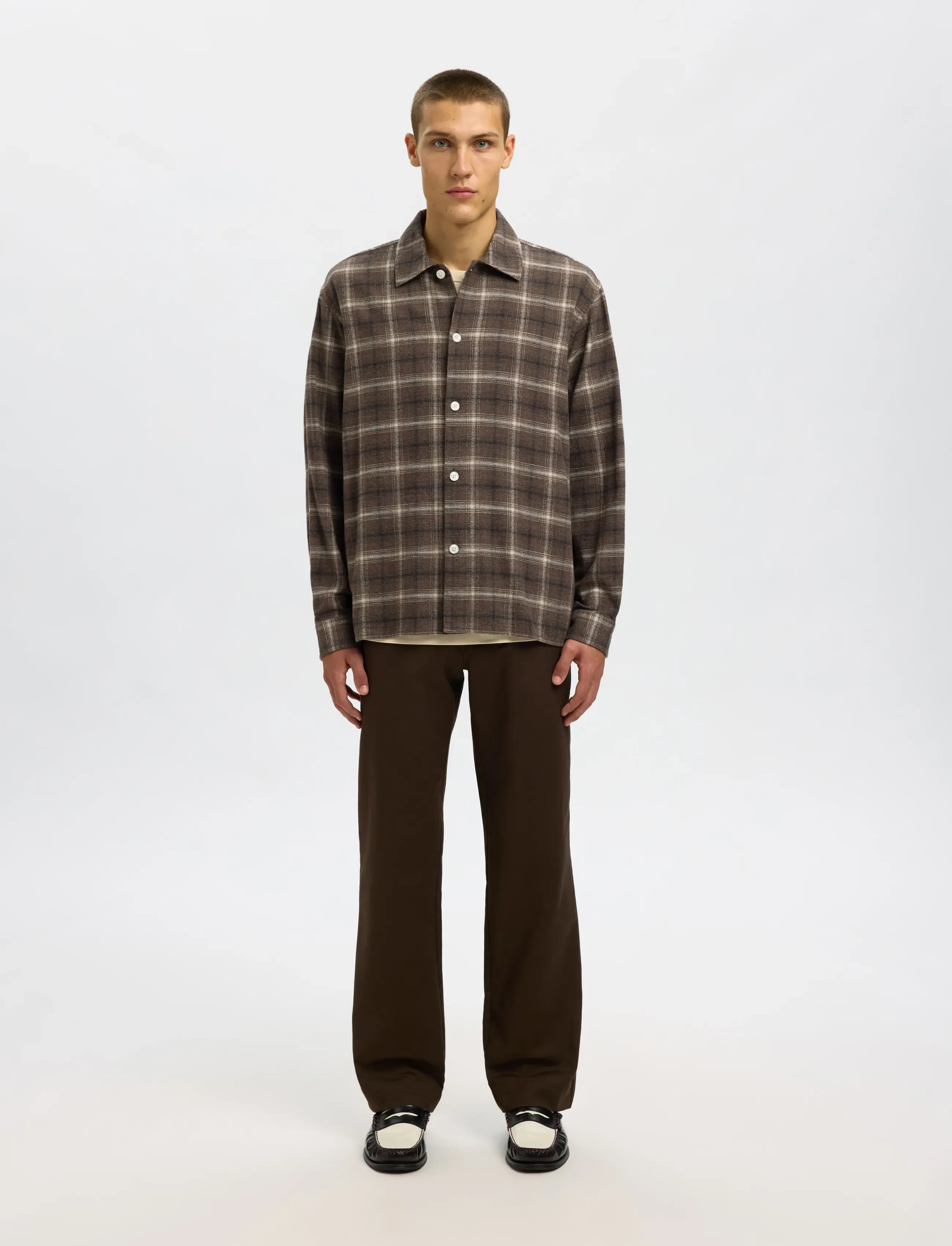 Selected - SLHRLXEDWIN CHECK LIGHT OVERSHIRT - delicioso - 3