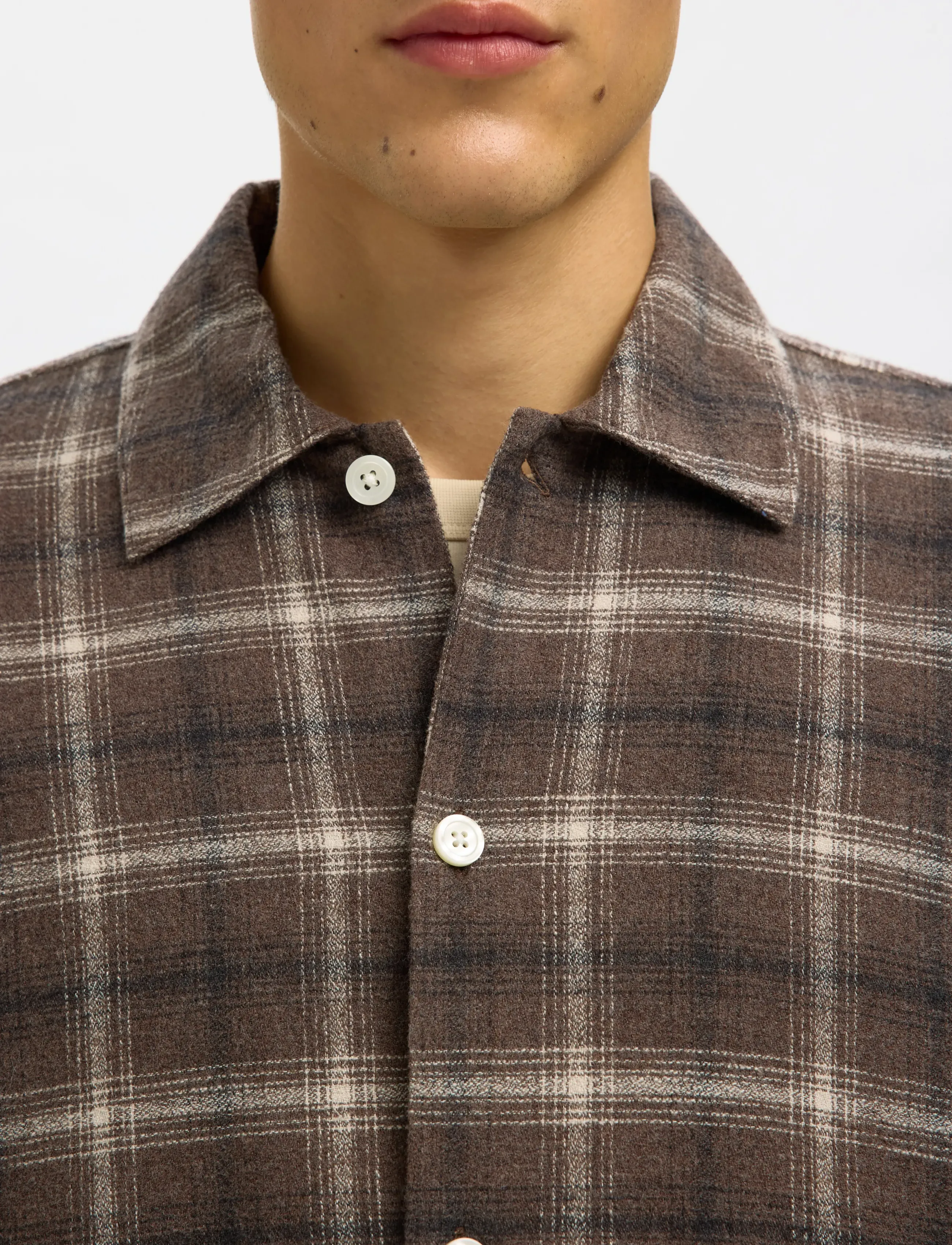 Selected - SLHRLXEDWIN CHECK LIGHT OVERSHIRT - delicioso - 4
