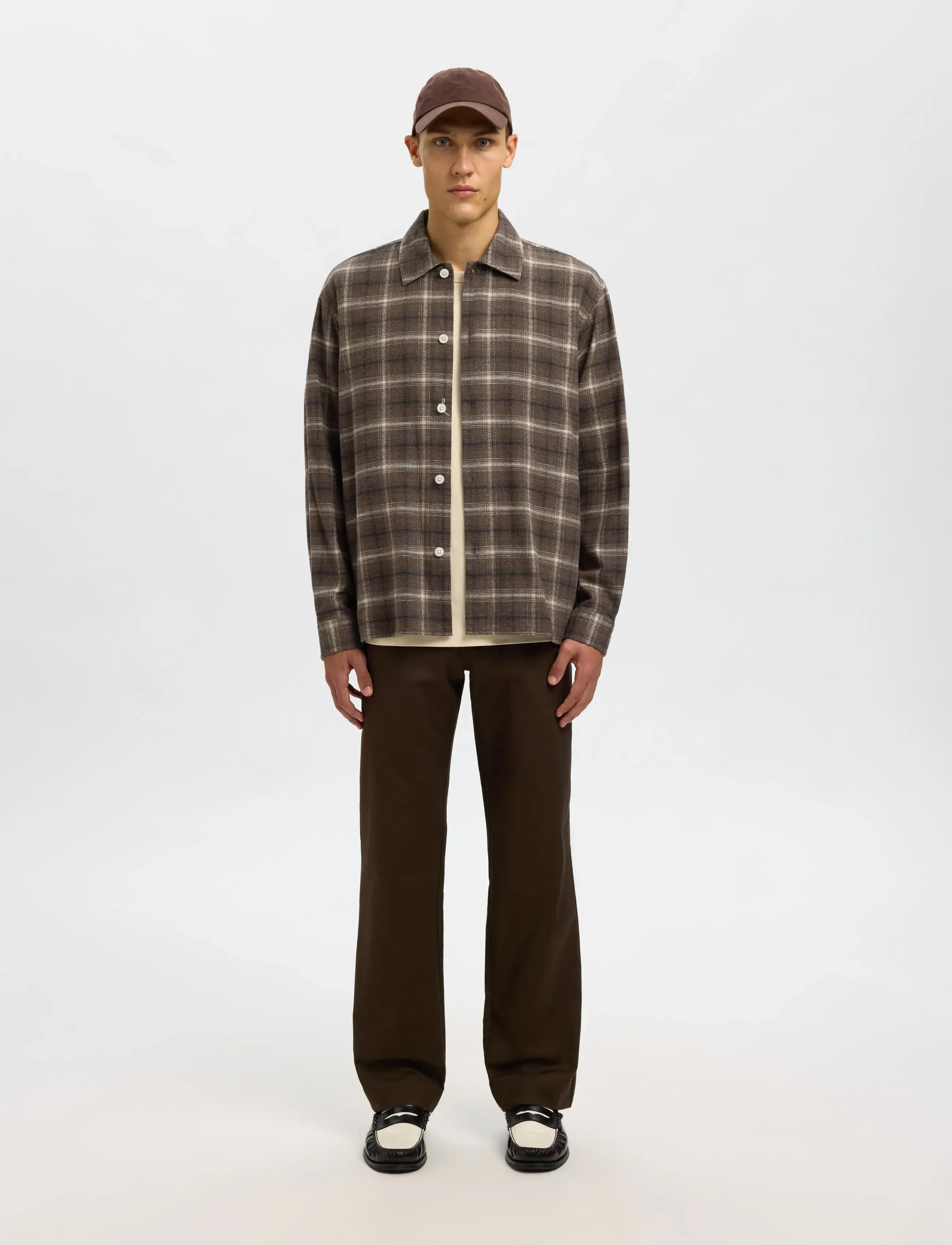 Selected - SLHRLXEDWIN CHECK LIGHT OVERSHIRT - delicioso - 5