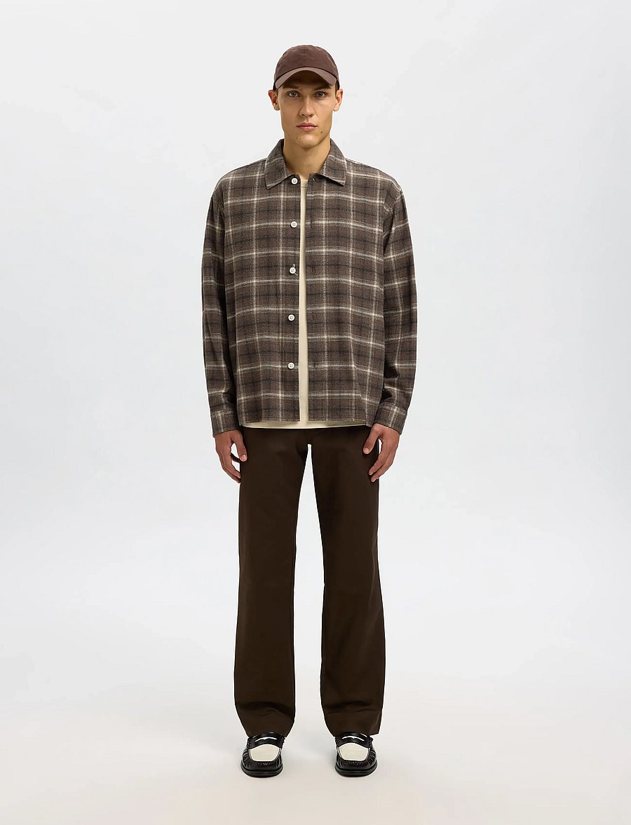 Selected - SLHRLXEDWIN CHECK LIGHT OVERSHIRT - delicioso - 5