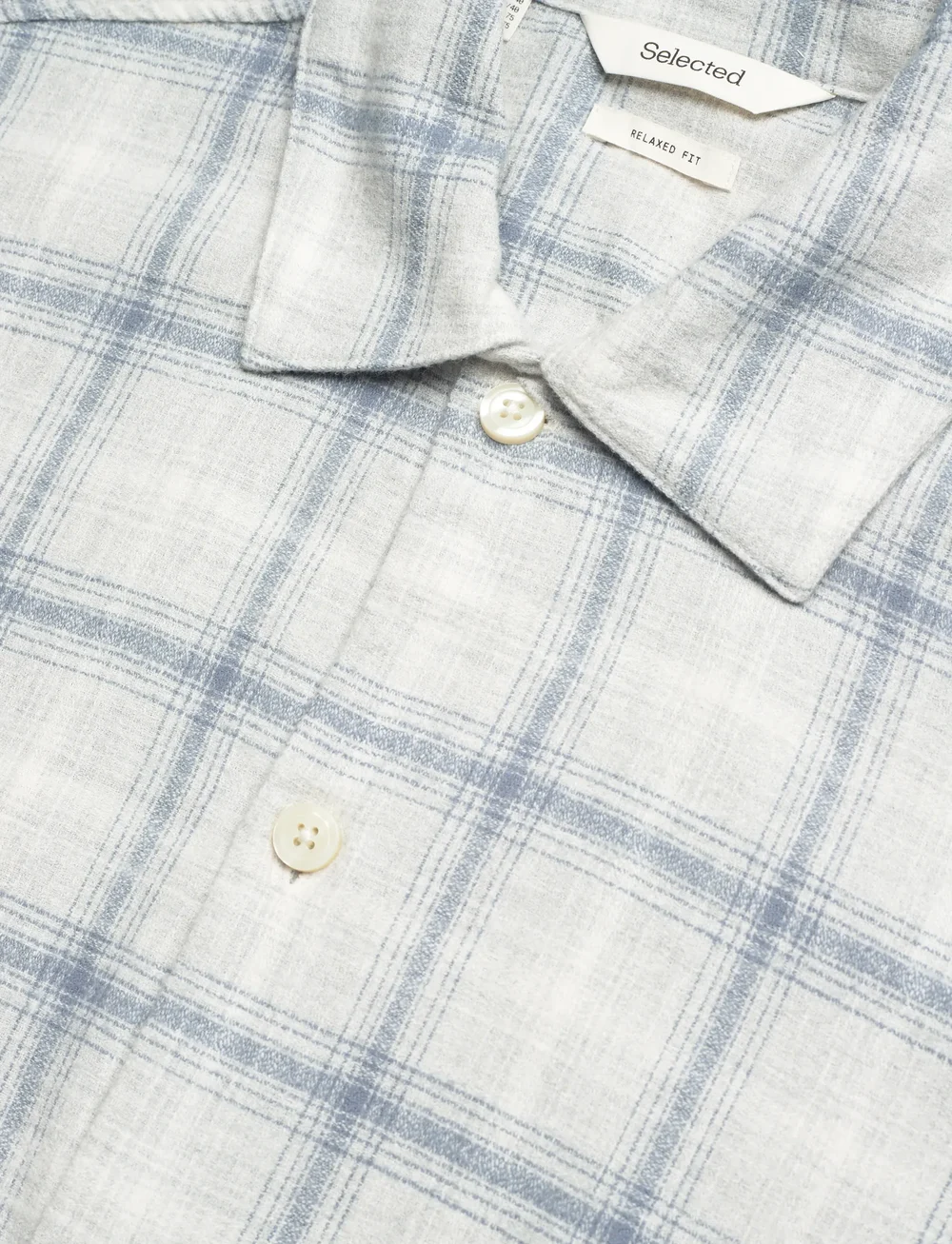 Selected - SLHRLXEDWIN CHECK LIGHT OVERSHIRT - ternede skjorter - light grey melange - 3