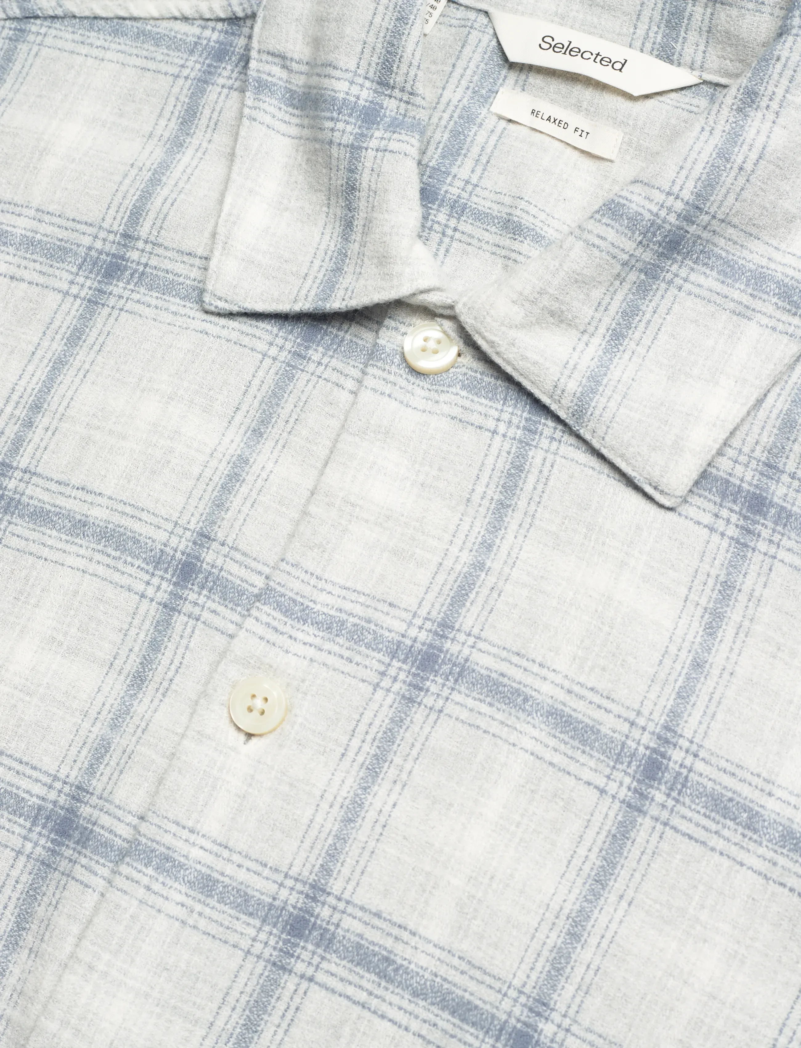 Selected - SLHRLXEDWIN CHECK LIGHT OVERSHIRT - light grey melange - 3