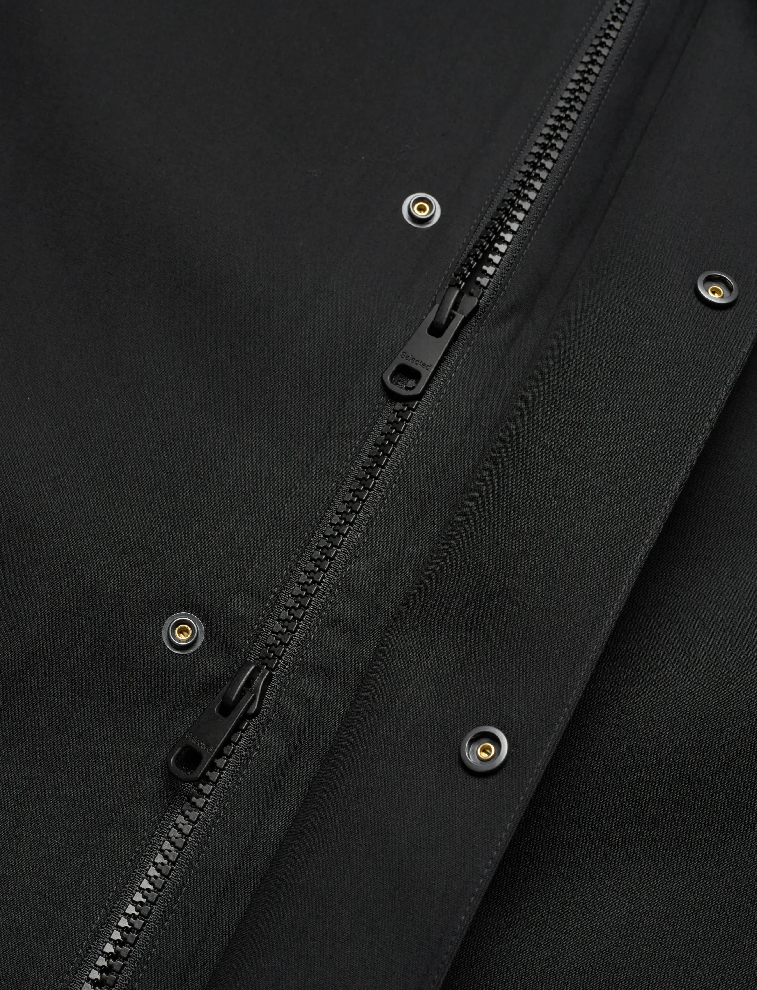 Selected - SLHBYRON TECH COAT #S - regnjakkar - black - 4
