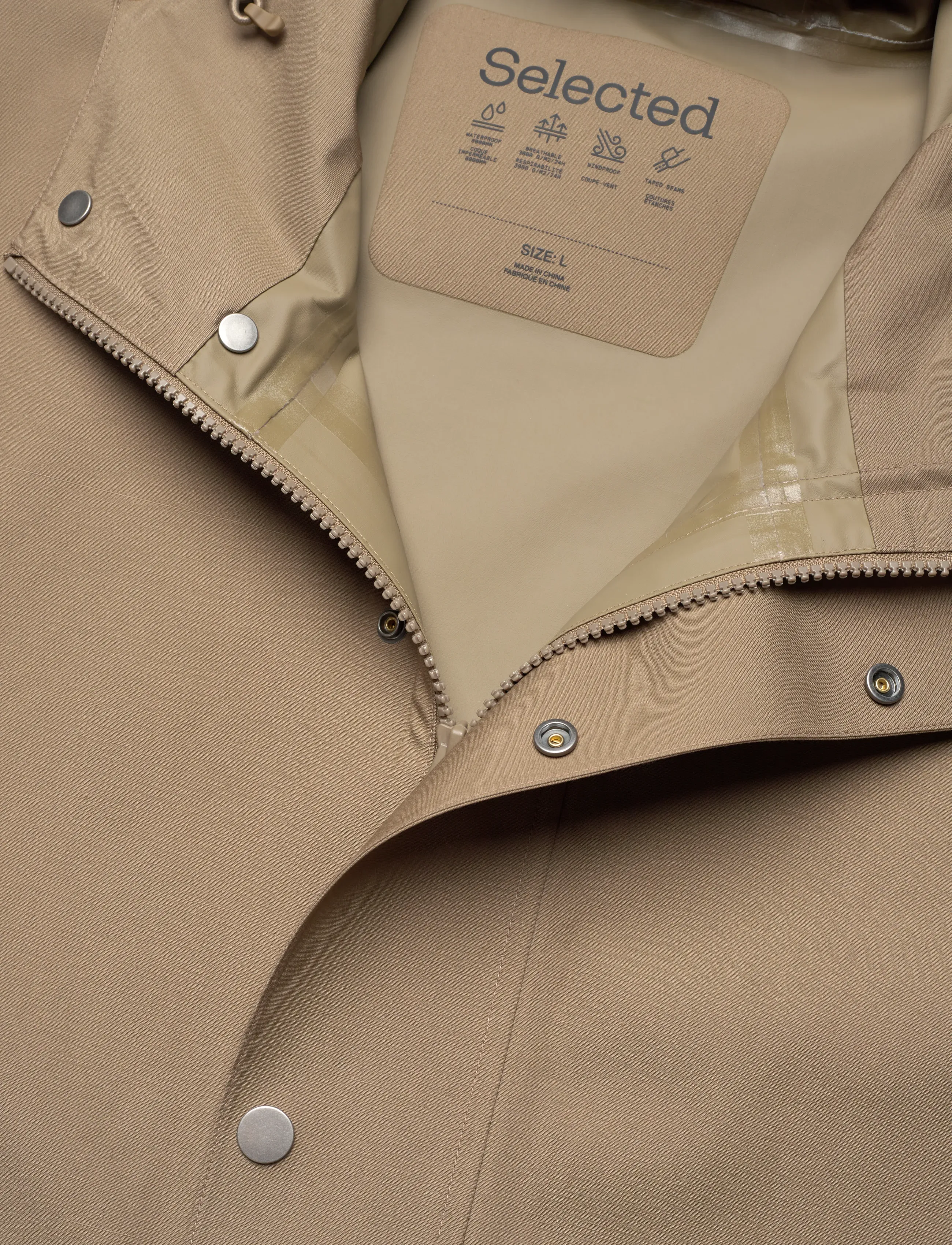 Selected - SLHBYRON TECH COAT #S - lietpalčiai - caribou - 2
