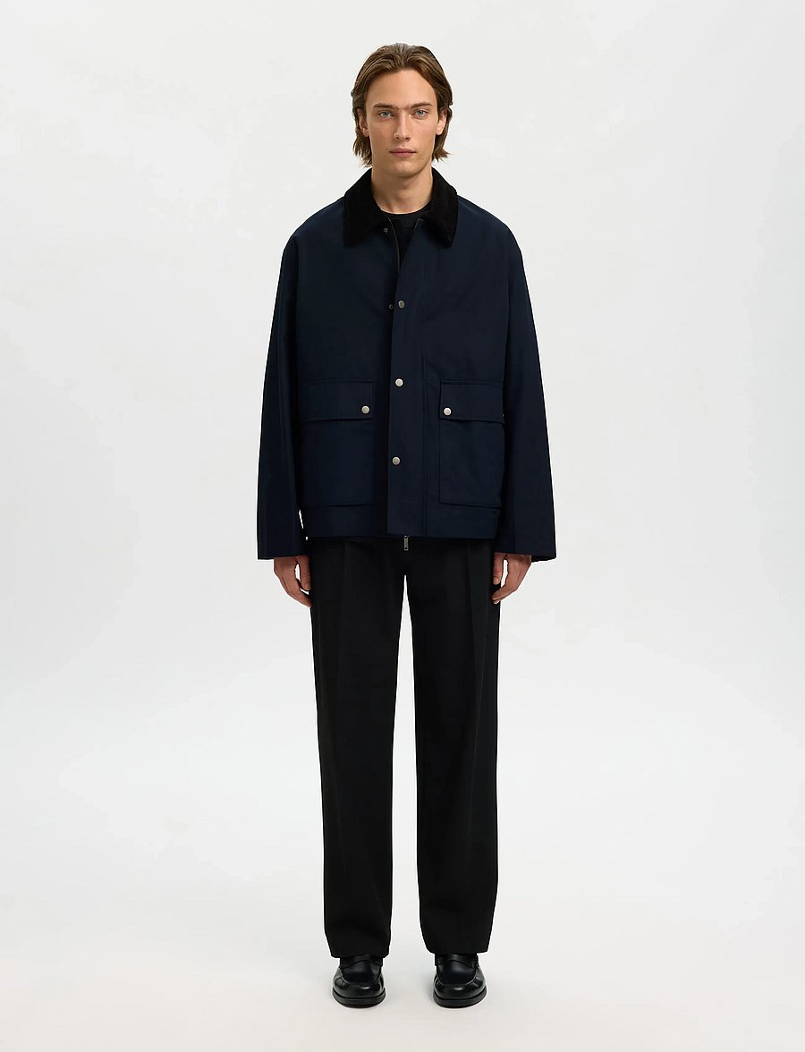 Selected - SLHKYLE COTTON JKT NOOS - herbstjacken - sky captain - 3