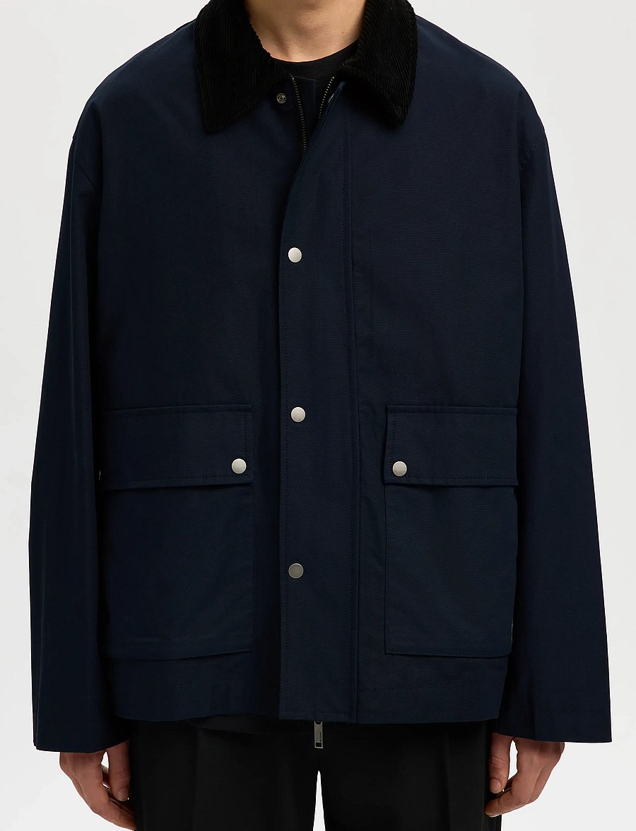 Selected - SLHKYLE COTTON JKT NOOS - herbstjacken - sky captain - 4