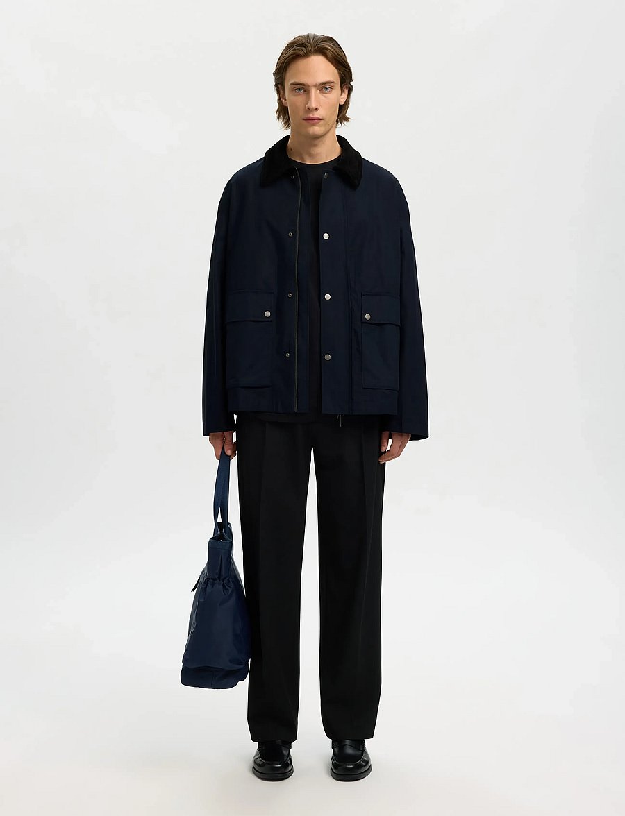 Selected - SLHKYLE COTTON JKT NOOS - herbstjacken - sky captain - 5