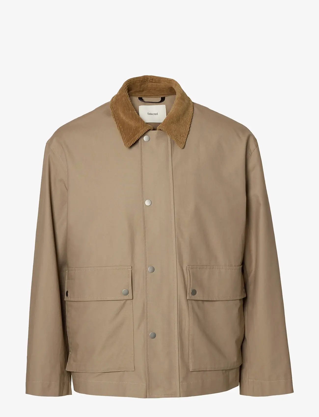 Selected - SLHKYLE COTTON JKT NOOS - frühlingsjacken - weathered teak - 1