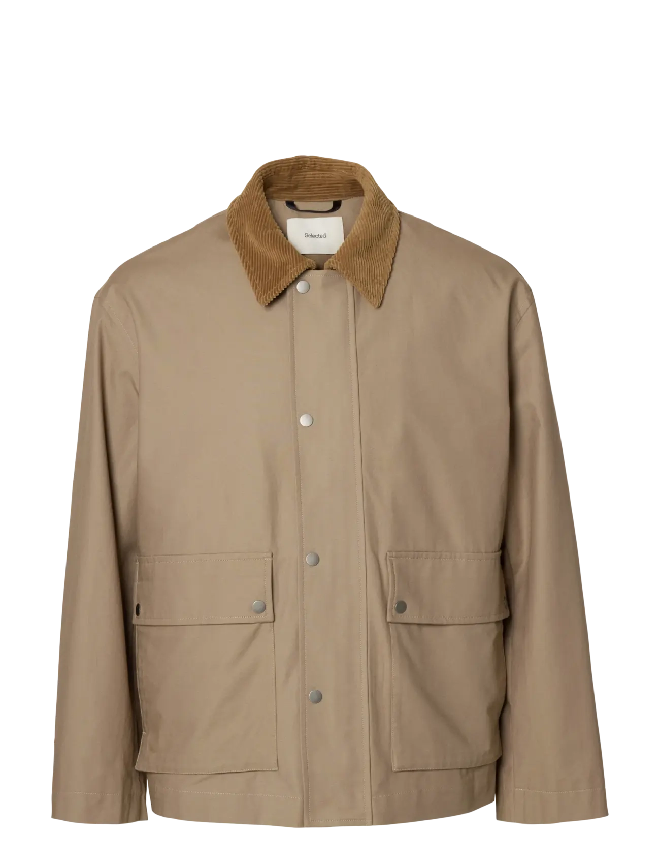 Selected SLHKYLE COTTON JKT NOOS - Light Jackets - WEATHERED TEAK / beige