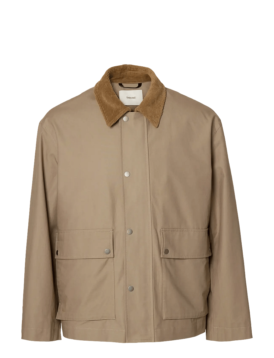 Selected - SLHKYLE COTTON JKT NOOS - vestes de printemps - weathered teak - 1