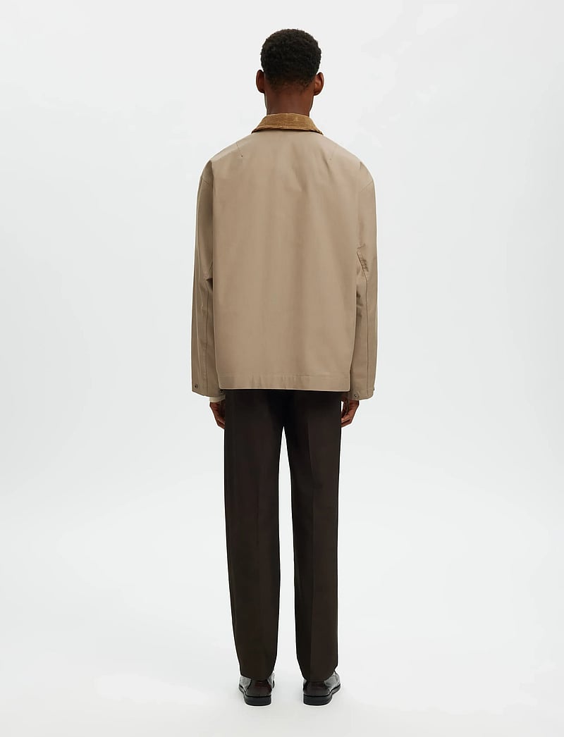 Selected - SLHKYLE COTTON JKT NOOS - frühlingsjacken - weathered teak - 2