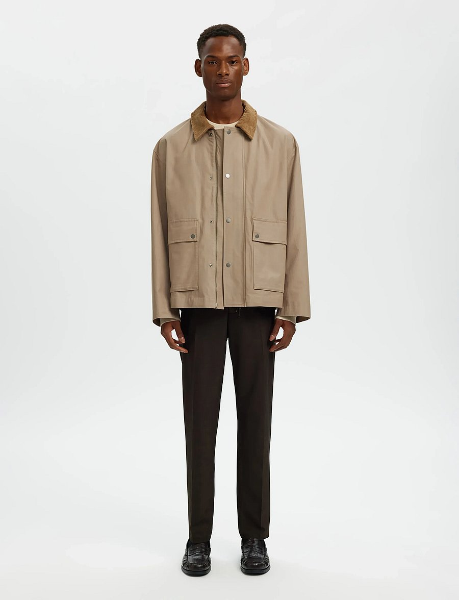 Selected - SLHKYLE COTTON JKT NOOS - vestes de printemps - weathered teak - 3
