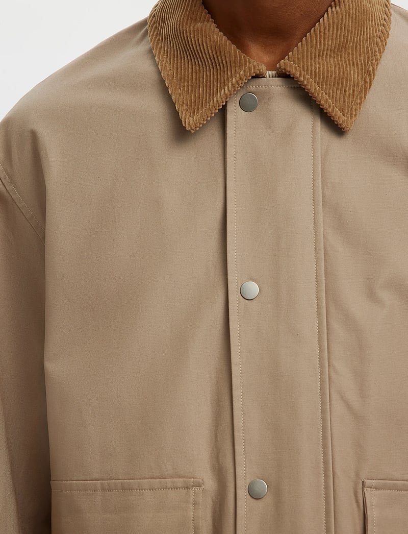 Selected - SLHKYLE COTTON JKT NOOS - frühlingsjacken - weathered teak - 4