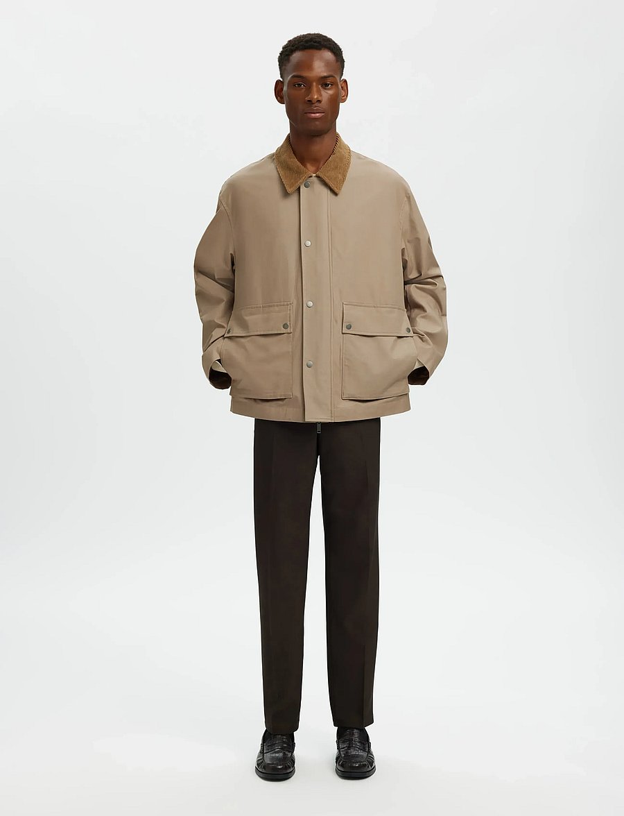 Selected - SLHKYLE COTTON JKT NOOS - vestes de printemps - weathered teak - 5