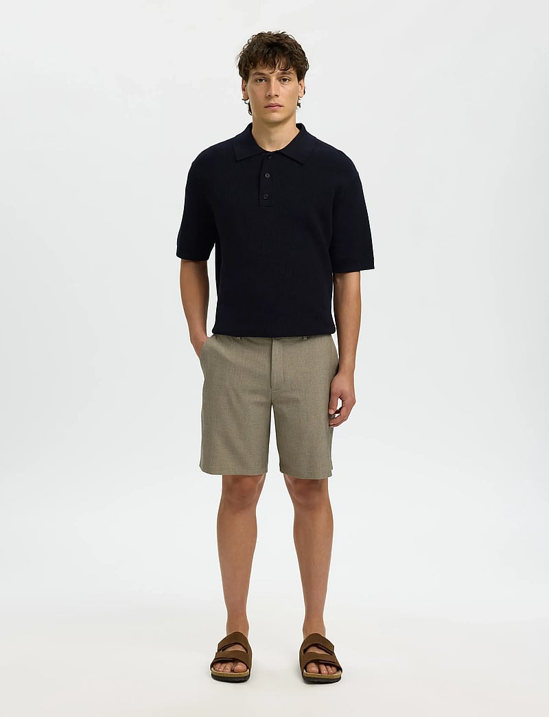 Selected - SLHDANE SS KNIT RELAXED POLO NOOS - kootud polosärgid - sky captain - 3