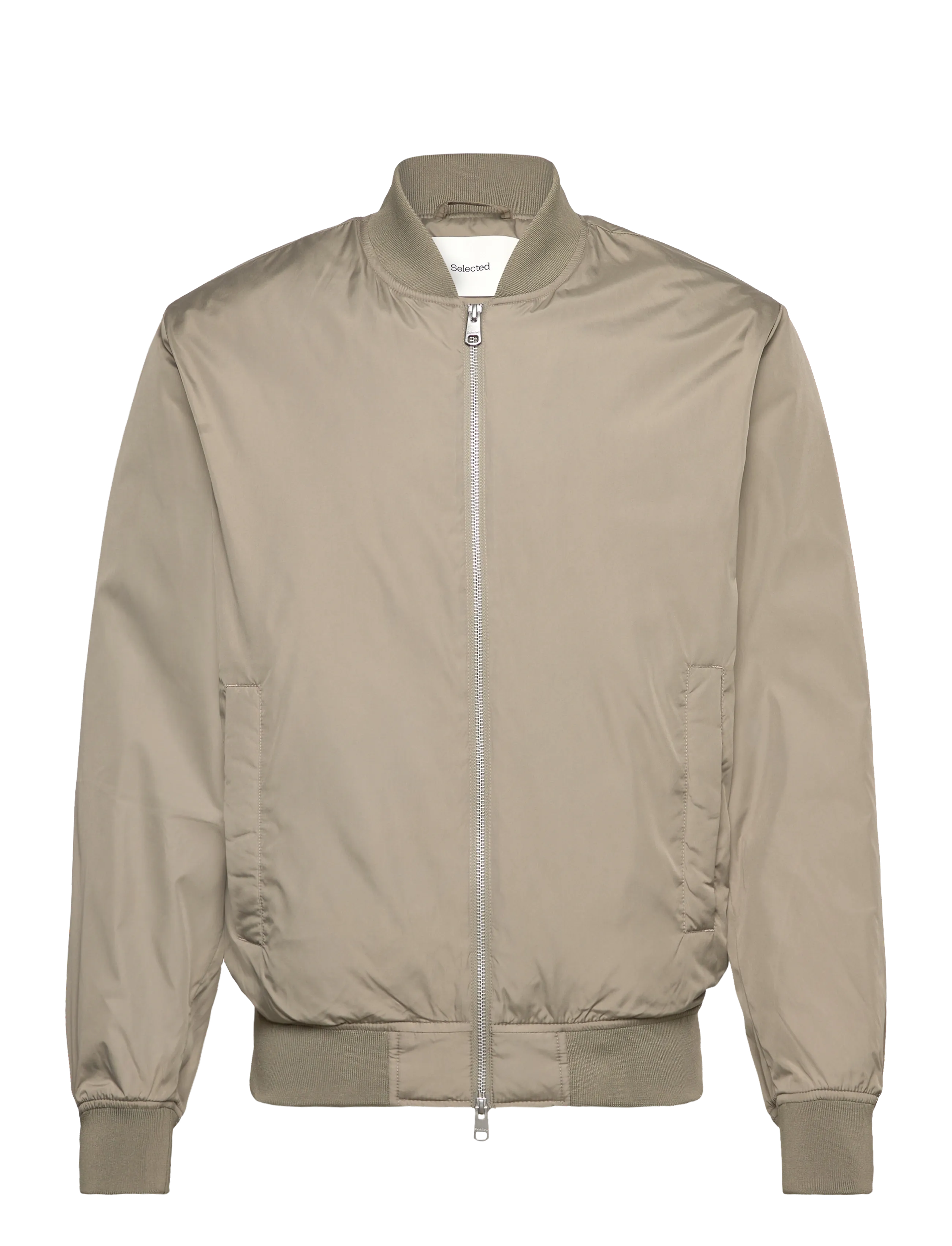 Selected SLHCHRIS BOMBER JKT #S - Ytterkläder - VETIVER / beige