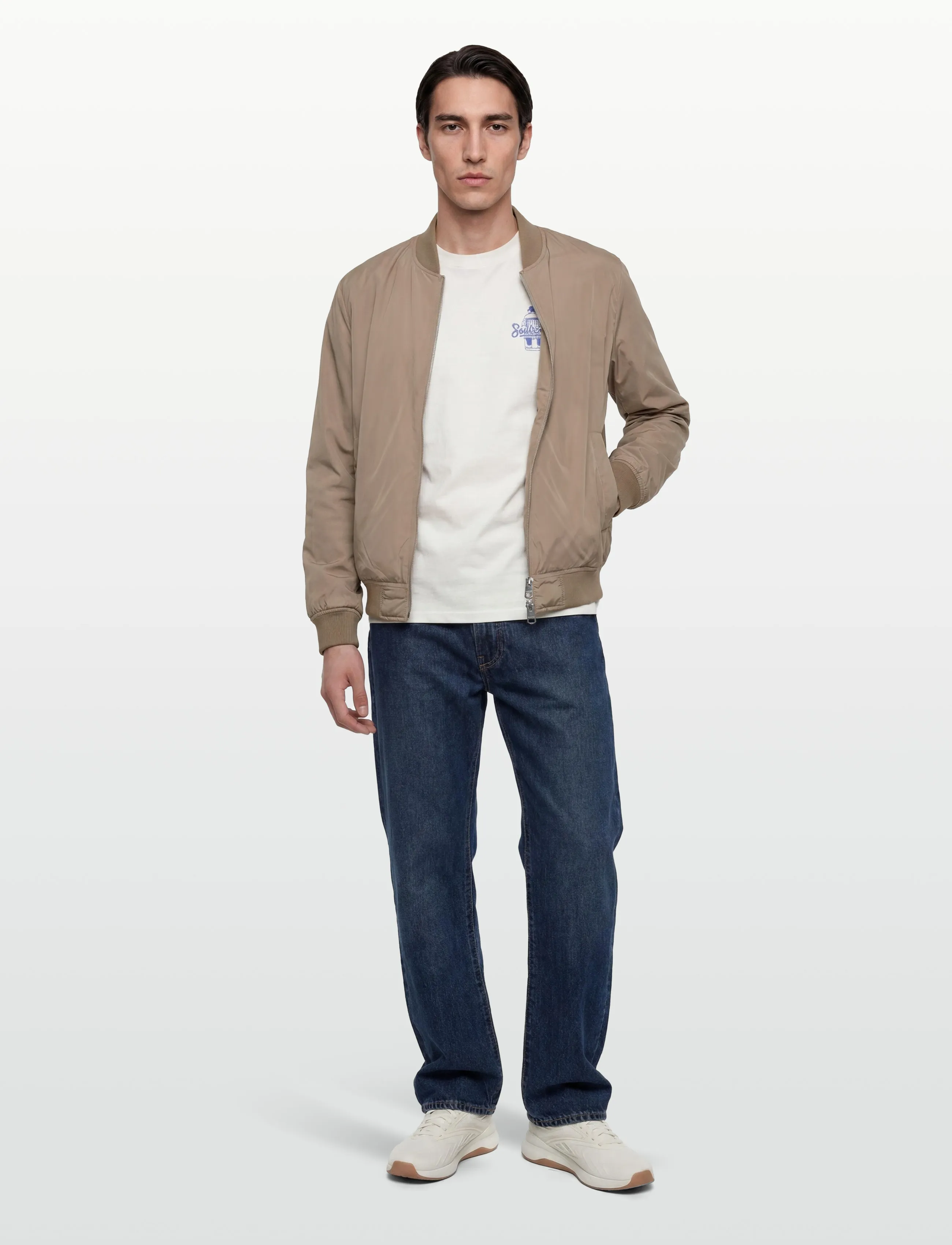 Selected SLHCHRIS BOMBER JKT #S - Herbst-Deals - WEATHERED TEAK / beige