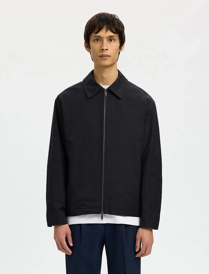 Selected - SLHCEDRIC UNPADDED BLOUSON - kevadjoped - black - 0