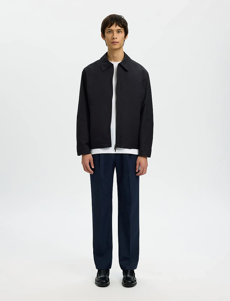 Selected - SLHCEDRIC UNPADDED BLOUSON - kevadjoped - black - 3