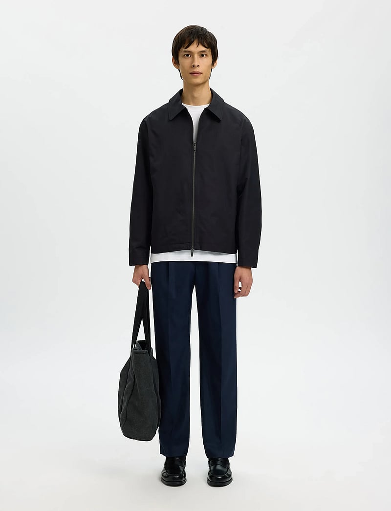 Selected - SLHCEDRIC UNPADDED BLOUSON - kevadjoped - black - 4