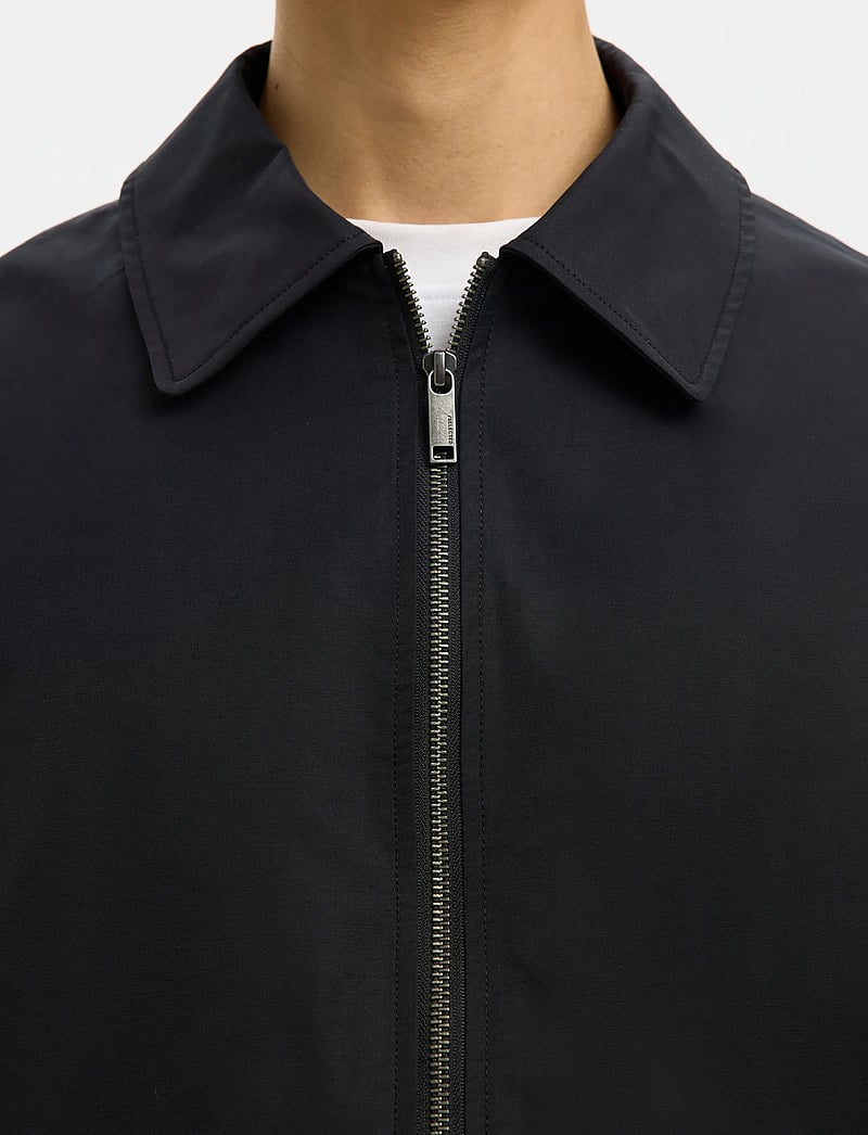 Selected - SLHCEDRIC UNPADDED BLOUSON - kevadjoped - black - 5