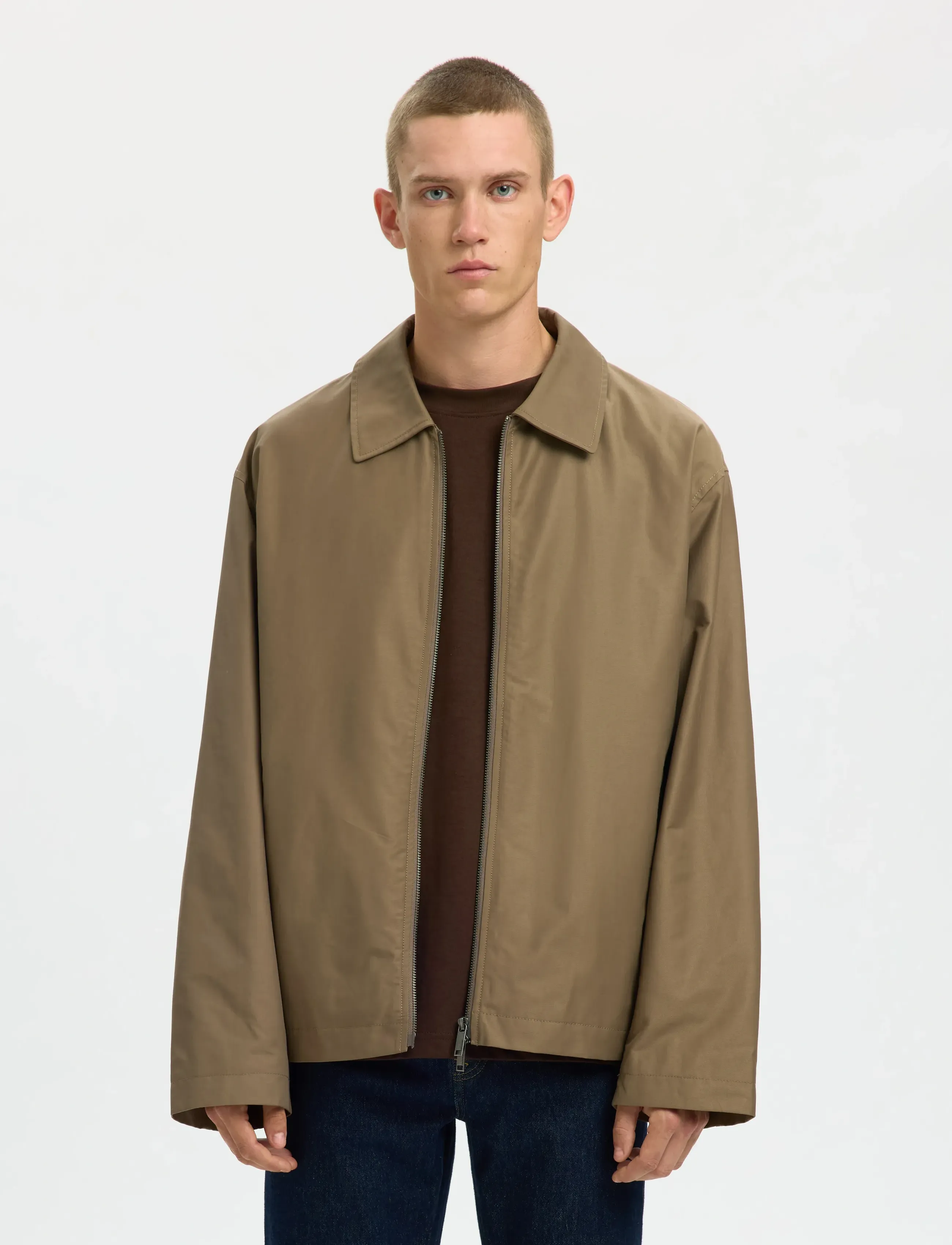 Selected SLHCEDRIC UNPADDED BLOUSON - Selected - CARIBOU / khaki/green